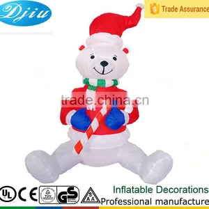DJ-XT-57 Inflatable Outdoor Bear Wear Christmas Outfit Illuminate Music Festival Decoration thumbnail-1