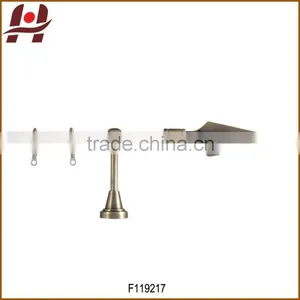 F119217-metal Iron Aluminium Stainless Steel Brass Plated Plain Twisted Extensible Telescopic Window Curtain Poles Rods Pipes thumbnail-1