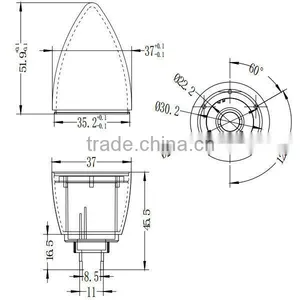 High Power C37 Bulb Fittings thumbnail-3