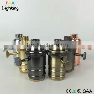 UL E26 Brass Industrial Vintage Pendant Light Socket With Switch thumbnail-6