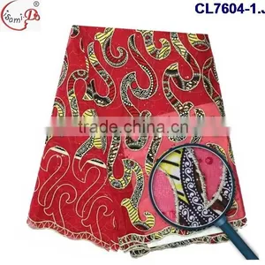 CL7604 Hot Sell African Market Wax Lace Fabric for Women Making Dress,ankara Lace thumbnail-1
