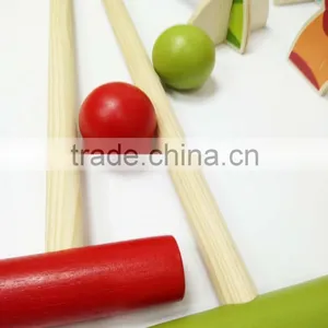 2 Player Aniaml Indoor Wooden Croquet Set for Kids thumbnail-3