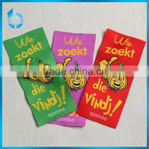 the Garlic Logo Jacquard Woven Main Label for Cartoon Roll Blanket thumbnail-1