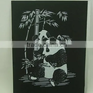 SGS&EN71 Certificaton Cute Lovely Panda Designed Engraving Card/Scrap Foil/foil Card/foil Paper Engraving Art thumbnail-1