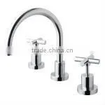 High Quality Three Holes Double Handle Basin Mixer thumbnail-1