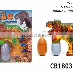 CB1803117 Wholesale Summer Toys 6 Flashing Light Outdoor Toys Eletric Dinosaurs Bubble Gun With Double Bubble Water thumbnail-2