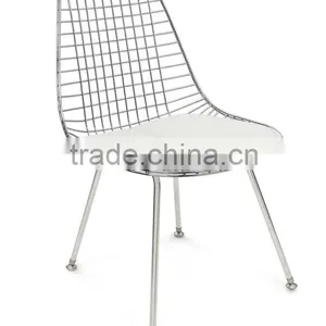 Moden Wire Metal Chair With Soft Seat thumbnail-1