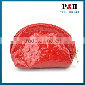 2015 Beauty Fashion PU Zippered Plain Cheap Wholesale Makeup Bags for Cosmetic thumbnail-1