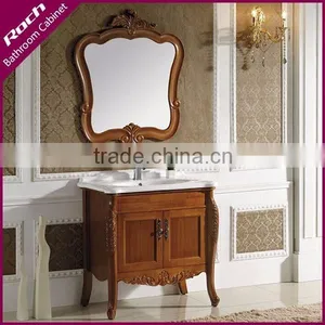 ROCH 114 Hot Selling Oak Wood Bathroom Cabinet Homes Furniture thumbnail-1