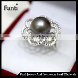 Freshwater Pearl Price Jewelry Price Wholesale Natural Pearl Ring Real 925 Silver Ring thumbnail-1