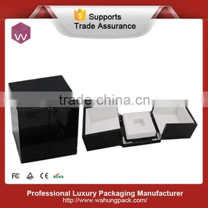 Black Magnetic Perfume Box Wooden Special Design Perfume Display thumbnail-2