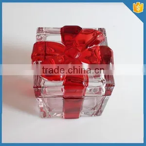 LXHY-JB001 Manufacturers China Red Butterfly Ribbon Design Glass Crystal Jewelry Box Quality Choice thumbnail-4