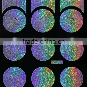 Round Shape Silver Laser Nail Vinyl Stencil thumbnail-5