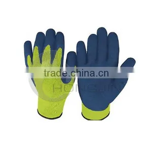 10 Gauge Safety Grip Fluorescence Green Thermal Latex Glove thumbnail-1