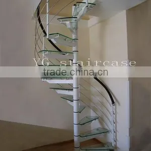 Glass Spiral Stainless Steel Stair 9002-19 thumbnail-1