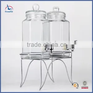 Recycled Glass Honey Dispenser Bulk Selling Glass Jar With Tap thumbnail-2