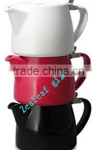 Stump Ceramic Tea Pot With Stainless Steel Lid and Filter thumbnail-5