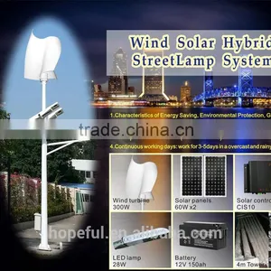 300w China Cheap Low Rpm Spiral Vertical Axis Wind Turbine for Home,wind Solar Hybrid System thumbnail-2