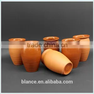 Matt Finish Outside Clay Mug Custom Design Tall Terracotta Cup thumbnail-1