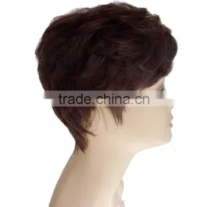 Popular Asian Europe Short Curls Woman Wig N450 thumbnail-2
