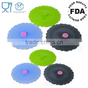 OEM Logo Silicone Cups & Saucers Drinkware Type Universal Silicone Lid thumbnail-1