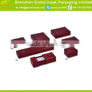 Stylish Leather Jewelry Set Storage Gift Packaging Box With Velvet Inside for Ring/earring/bracelet/necklace thumbnail-1