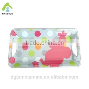 100% Melamine Tray With Handle Made in China ;wholesale Melamine Tray thumbnail-3