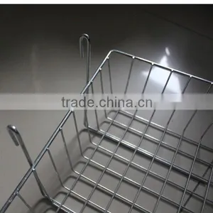Metal Wire Mesh Slatwall Basket,display Basket,supermarket Hanging Basket thumbnail-3
