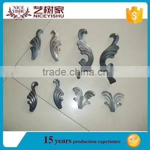 Best Selling Wrought Iron Ornaments Cast Iron Cast Steel Leaves For Fence Gate thumbnail-2