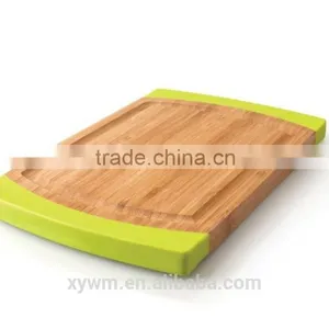 Rectangle Bamboo Cutting Chopping Board With Silicone Handle thumbnail-1