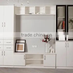 Wood Combination TV Cabinet With Wall Cabinet and Storage Cabinet thumbnail-1