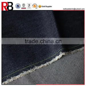 12oz Blue Color Slub 100%Cotton Stretch Denim Fabric thumbnail-1