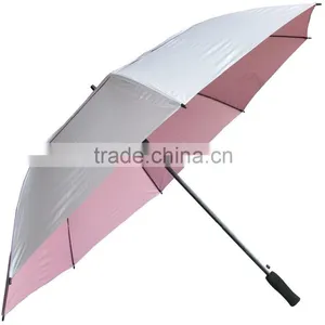 Silver Coated Fiberglass Double Layer Golf Umbrella thumbnail-3