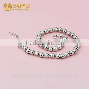Wholesale Silver Beads Bracelets for Men, Friendship Bracelets Jewelry Stores thumbnail-4