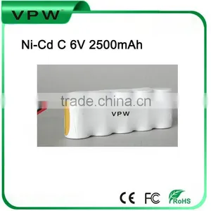 Rechargeable Ni-Cd C 6V 2500mAh Battery Pack thumbnail-1