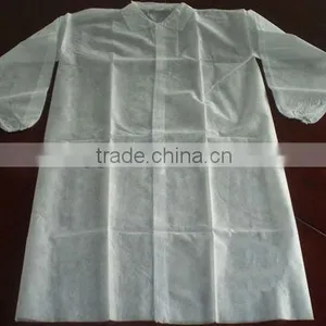 Nonwoven Disposable White Lab Gown thumbnail-1