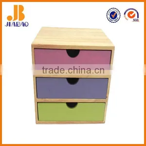 JIABAO Wooden Color Storage Box With 3 Layers thumbnail-1