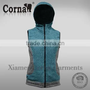 High Quality Vest Fashion Men's Fleece Hooded Sleeveless Jacket thumbnail-3