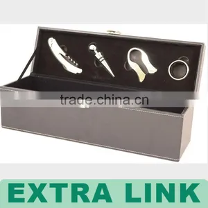 Wholesale Creative Design High Quality Durable Duplex Leather Wine Box thumbnail-5