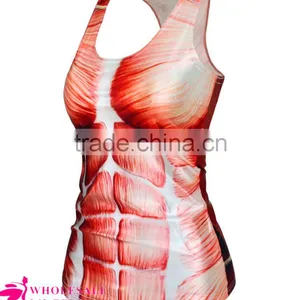2015 New Design Ladies Cute Cheap Tank Tops Spider Printed Wholesale thumbnail-5