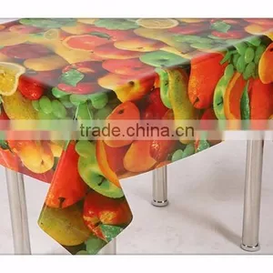 PVC Transparent Printed Tablecloth / PVC Table Cloth Rolls thumbnail-1