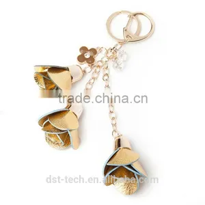 Christmas Custom Key Pendant Rose Flower Keychain thumbnail-5