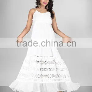 New Summer Women Casual Dresses Sleeveless White Cocktail Dress thumbnail-1