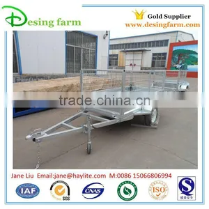 Galvanized Box Trailer With Mesh Cage for Sale thumbnail-6