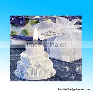 2 Psc Tealight Candle Birthday Cake Shape Design White Fruit Scented for Childern thumbnail-1