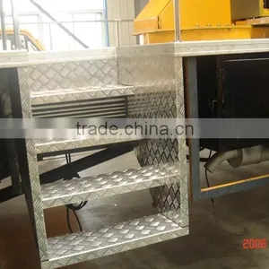 2 Step Platform Stage LADDER Aluminum Grate Stairs Truck Trailer Semi Stairway thumbnail-5
