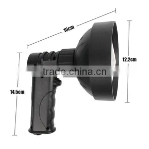 Aluminum Alloy Head CREE 27W LED Rechargeable Handheld Spotlight Fox Lamping Security Torch 2200lm thumbnail-5