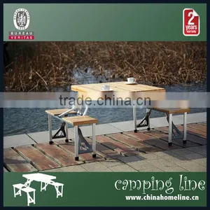 Wooden Picnic Folding Table With Seats thumbnail-1