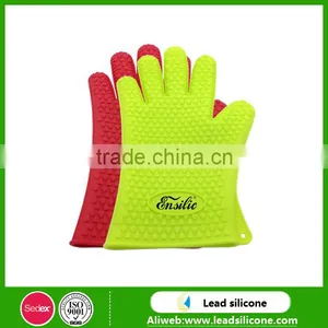 Kitchen Mitts Cooking Silicone Glove , Silicone Oven Heat Resistant Gloves thumbnail-4