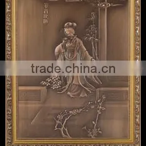 NO.4020 Luxury Chinese Antique Relievos Engraving Wall Copper Murals Design For Home,Hotel Decoration thumbnail-1